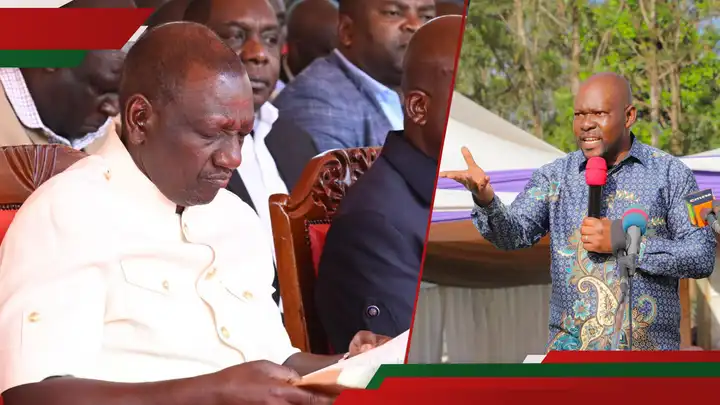 President William Ruto and Saboti MP Caleb Amisi