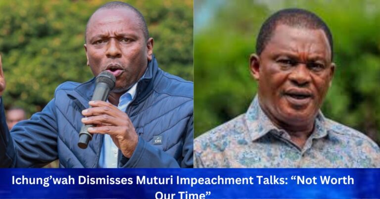 Ichung’wah Dismisses Muturi Impeachment Talks: “Not Worth Our Time”