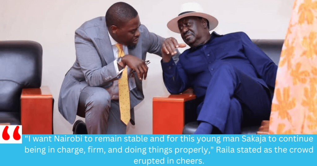 Raila Odinga Endorses Sakaja's Leadership as Governor Hints at Joining ODM Ahead of 2027 Poll