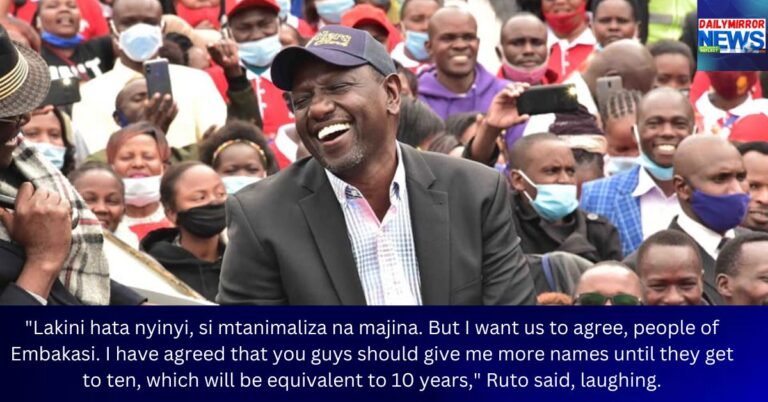 "Give Me More Nicknames—But Re-Elect Me!" Ruto Tells Kenyans