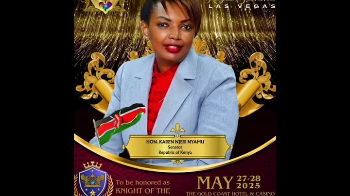 Karen Nyamu Honoured as Knight of the Royal Maharlika in the U.S., Vows to Empower Youth and Protect the Earth