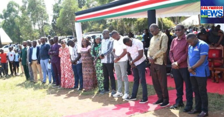 Energy Cabinet Secretary Opiyo Wandayi, alongside other leaders at a church event at Kabobo, Macalder Kanyarwanda Ward, Nyatike Sub-County on Sunday, July 13, 2025.