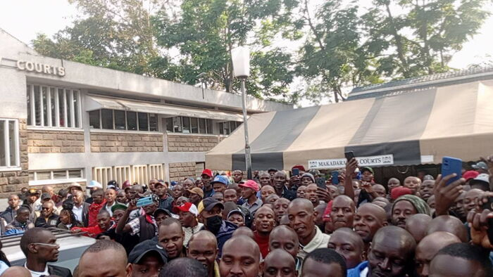 Tension Along Jogoo Road As Huge Crowd Linked To Maina Njenga Marches Towards Nairobi CBD