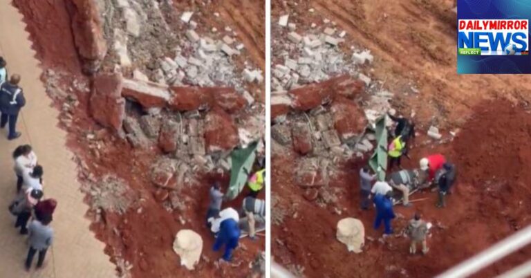 A screengrab of rescue operations ongoing at 147 Rhapta Road on July 31, 2025.