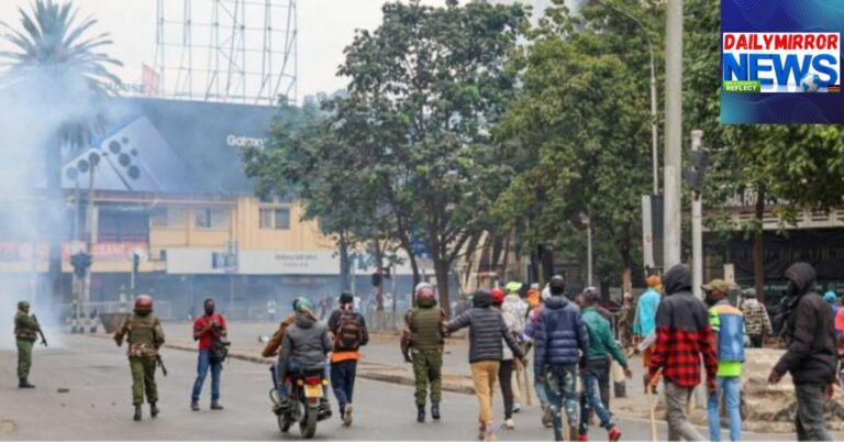 An image of goons who had infiltrated protests in the Nairobi Central Business District (CBD) in the company of police officers on Tuesday, June 17, 2025.
