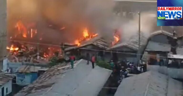 Images of a fire which erupted in Tassia, Embakasi on Tuesday, August 26 2025.
