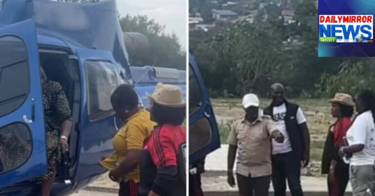 Mixed Reactions as Ida Odinga Lands in Chopper to Pick Daughter at Tom Mboya University Mama Ida Odinga picking Winnie Odinga on a chopper, August 11, 2025.