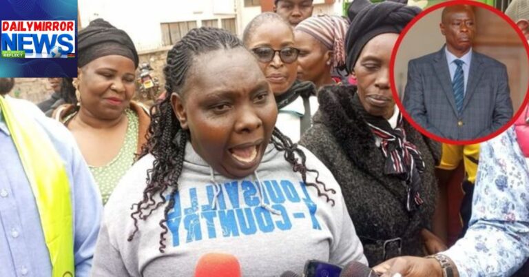 Vocal party supporter Beth Kariuki speaking to the press on Rigathi Gachagua's return, August 20, 2025.