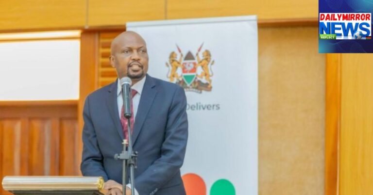 Senior State House Advisor Moses Kuria during the Government Delivery Services event in Lower Kabete, Nairobi.