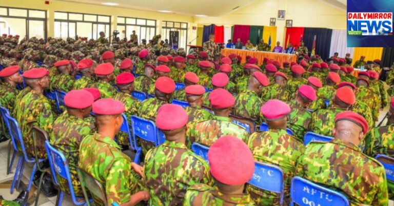 Police Officers during the closing of the Multinational Security Support Mission to the Republic of Haiti Course at the National Police College Embakasi 'A' Campus.