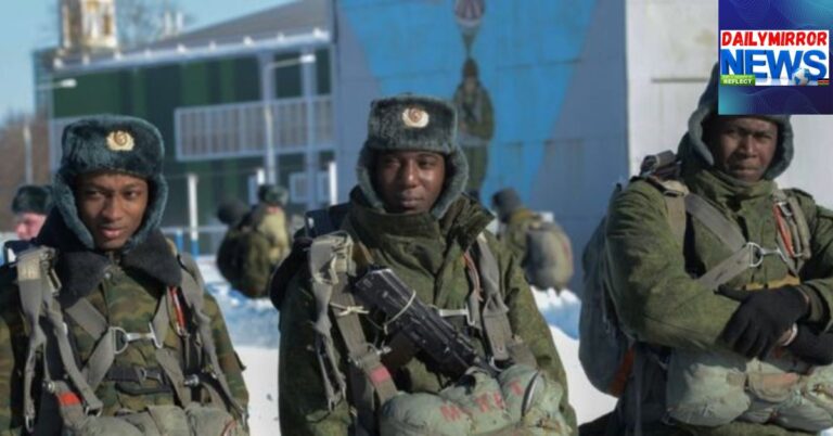 A photo of foreign soldiers fighting for the Russian army