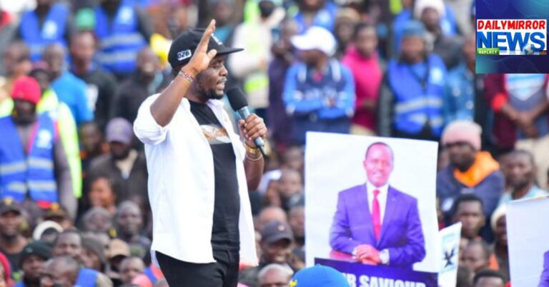 Trans Nzoia Governor George Natembeya during a political event in Busia County on October 11, 2025