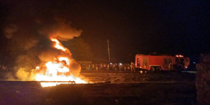 Engulfed in Flames!”—Two Dead as Trucks Collide Head-On Along Eldoret–Malaba Highway