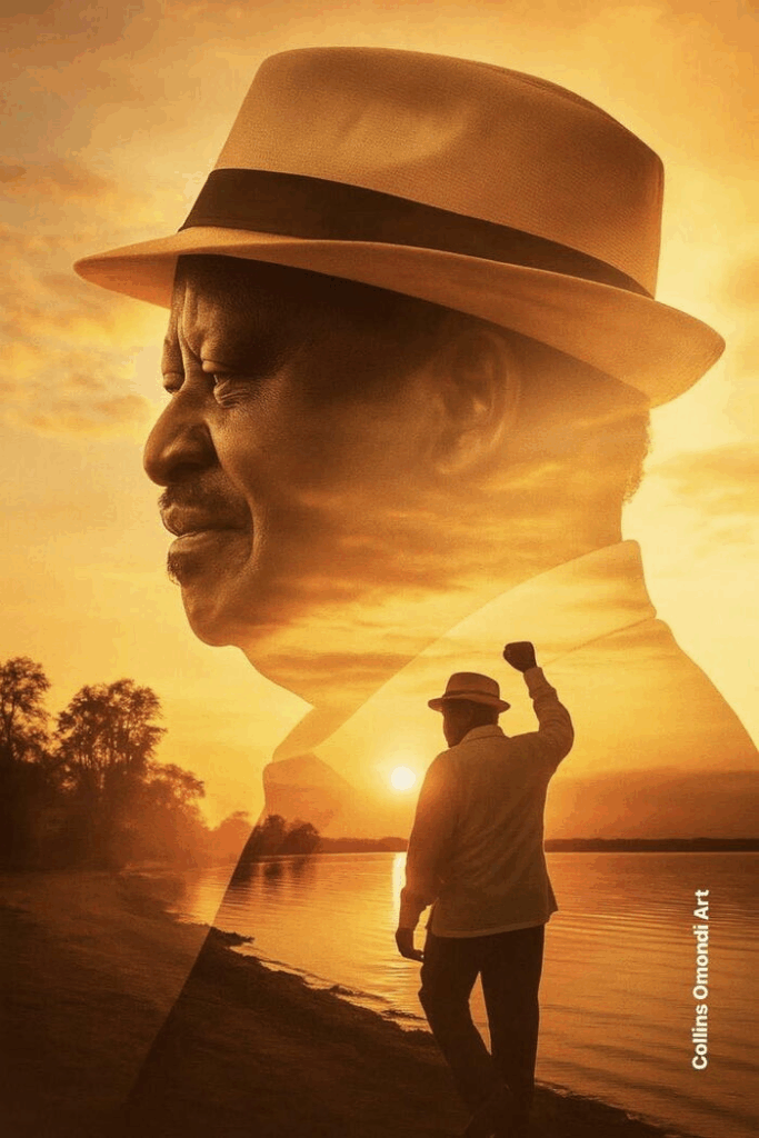 Collins Okello Secures Copyright for Viral ‘Sunset of the Enigma’ Raila Tribute Artwork