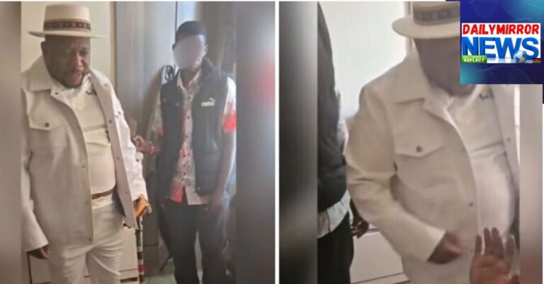 A screengrab collage of former Nairobi Governor Mike Sonko confronting his son-in-law on Saturday, October 16, 2025.