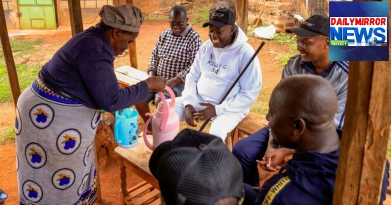 Former Deputy President Rigathi Gachagua taking breakfast at the home of a Mbeere North resident on Monday, November 17, 2025.