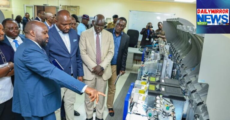 Interior CS Kipchumba Murkomen, Immigration PS Belio Kipsang, and other government officials assessing operations at the National Registration Bureau headquarters in Nairobi on October 3, 2025.