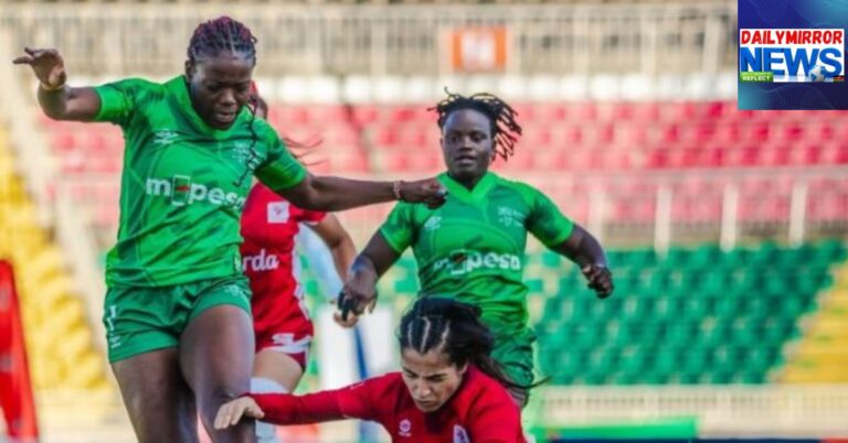 Kenya Lionesses during a match at the Safari Sevens 2025 at the Nyayo National Stadium, October 2025.