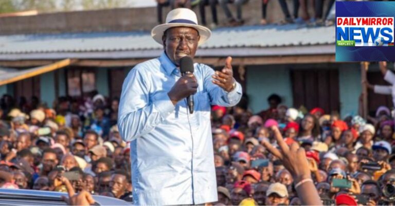 President William Ruto addressing the residents of Kitui County on Thursday, November 13, 2025.