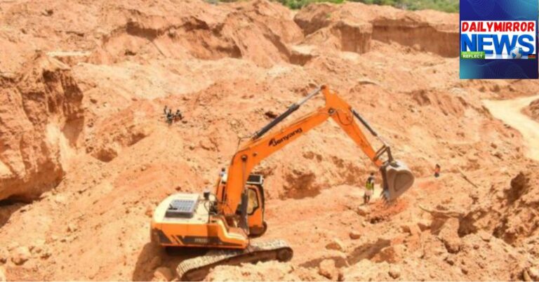 A collapsed gold mine in West Pokot county.