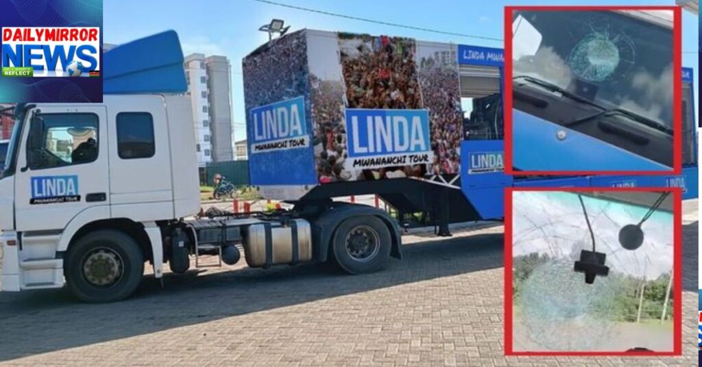 Linda Mwananchi Truck Stoned Heading to Kakamega Ahead of Saturday Rally