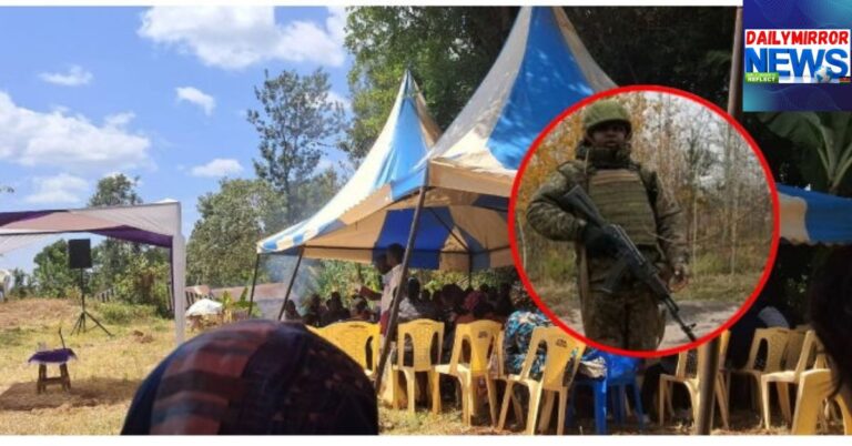 Charles Wangari, a Kenyan soldier who died in the Russian battle fields, and whose body is yet to be retrieved being buried in the absence of his body in Mukurweini, Nyeri County in February 2026