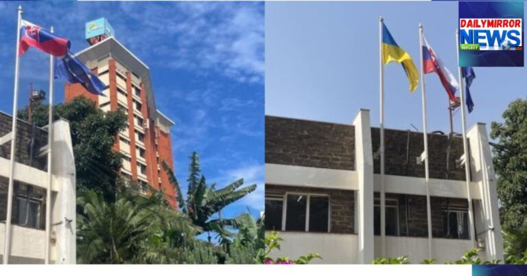 A collage of the Slovak Embassy building in Nairobi