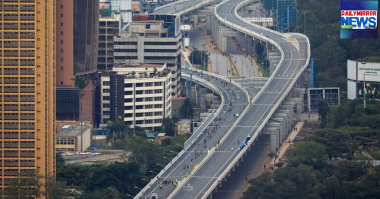 An aerial view of the Nairobi Expressway.