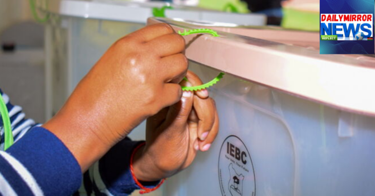 An image showing a voter casting her ballot.