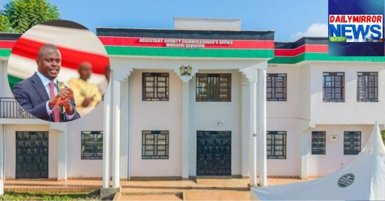 Newly constructed Kahuro ACC office with an insert of Kiharu MP Ndndi Nyoro