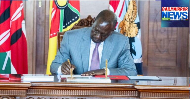 President William Ruto signs the Miscellaneous Fees and Levies (Amendment) Act, 2026 at State House, Nairobi, March 13, 2026