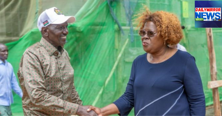 President William Ruto with Lands Cabinet Secretary Alice Wahome in Thika Town on March 27, 2026.