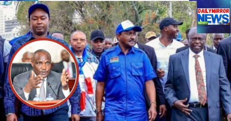 The united opposition politicians and an insert of Treasury Cabinet Secretary John Mbadi.