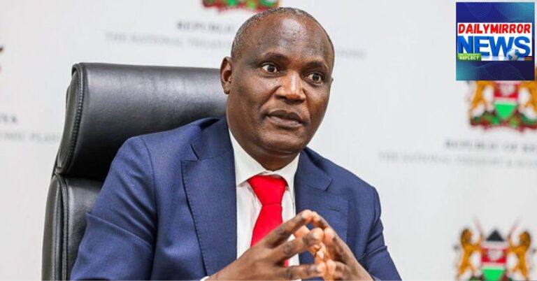 Treasury CS John Mbadi, during a meeting with a United States Government Delegation on Global Health Security and Diplomacy at the Treasury building in Nairobi on August 28, 2025.