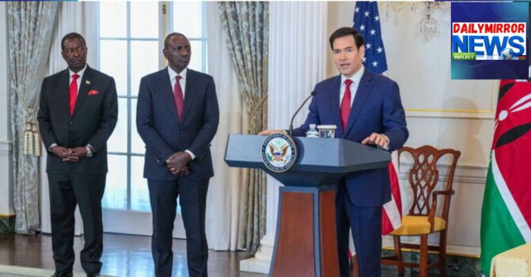 Mixed Reactions as Rubio Praises Ruto for Condemning Iran Attacks in Phone Call U.S. Secretary of State Marco Rubio alongside President William Ruto and Prime Cabinet Secretary Musalia Mudavadi during the signing of a Health Framework of Cooperation with Kenya in Washington, D.C., December 4, 2025.
