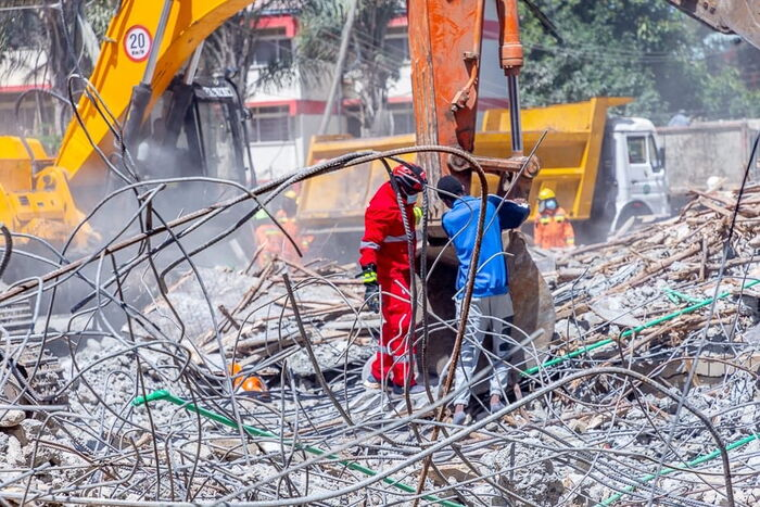 Several People Trapped After Partially Demolished Building Collapses in Shauri Moyo