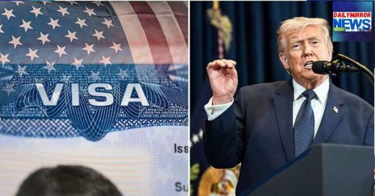 A photo collage of U.S. President Donald Trump and a U.S. visa, March 20, 2026.