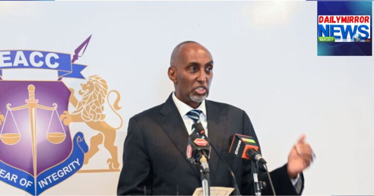 Ethics and Anti-Corruption Commission CEO Abdi A. Mohamud speaks at the Anti-Corruption Workshop for Media Practitioners in Nairobi, April 14, 2026.