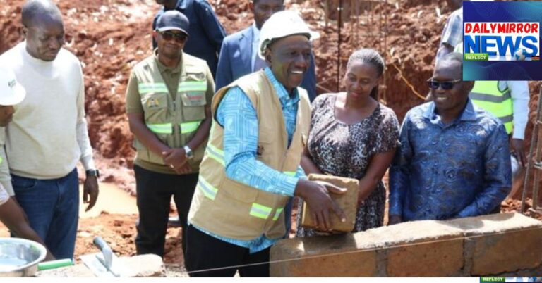 President William Ruto during the commissioning of the Affordable Housing Project at KMTC Nyamache Campus on Tuesday, April 14, 2026