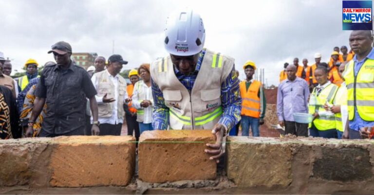 High Court Halts Affordable Housing Project on 58 Acre Sacred Githunguri Shrine President William Ruto laying the foundation stone of the Mbale County Strategic Market, March 19, 2026.