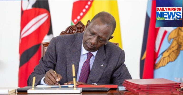 President William Ruto signing the VAT (Amendment) Bill 2026 at State House, Nairobi on April 17, 2026.