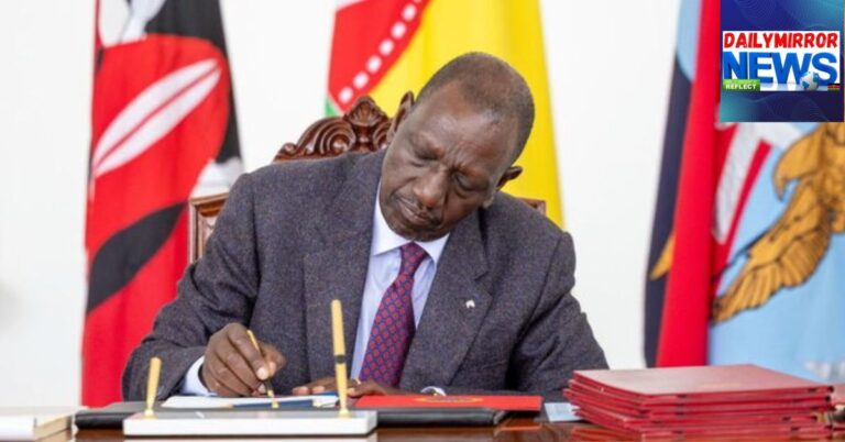 President William Ruto signing the VAT (Amendment) Bill 2026 at State House, Nairobi on April 17, 2026.
