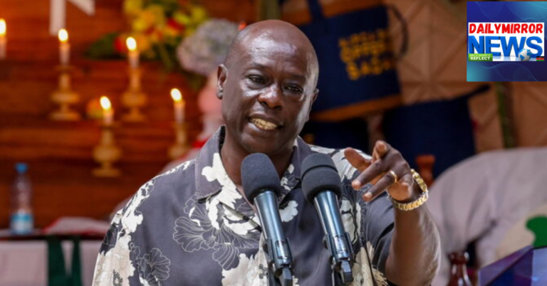 Rigathi Gachagua during a church service in Gatundu on Sunday, April 5 2025