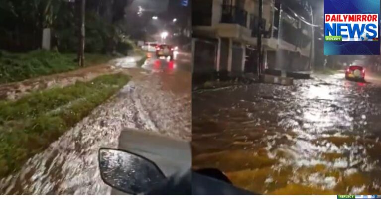 Screengrabs showing flooding along Nairobi's Season Road on April 27, 2026