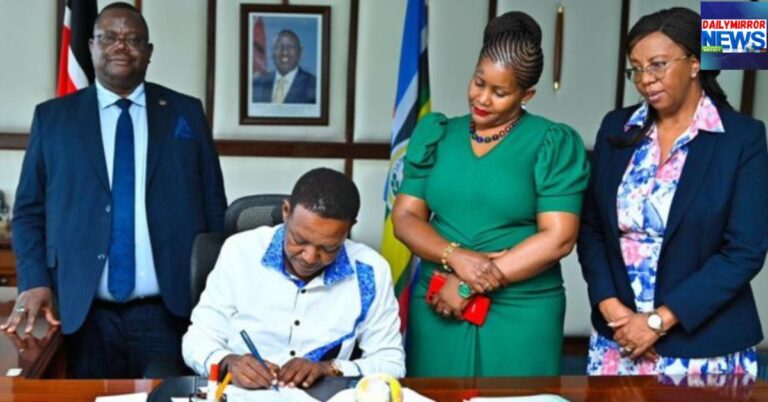 Labour Cabinet Secretary Alfred Mutua signs legal notices effecting payrise for all Kenyan workers on Thursday, May 7, 2026.
