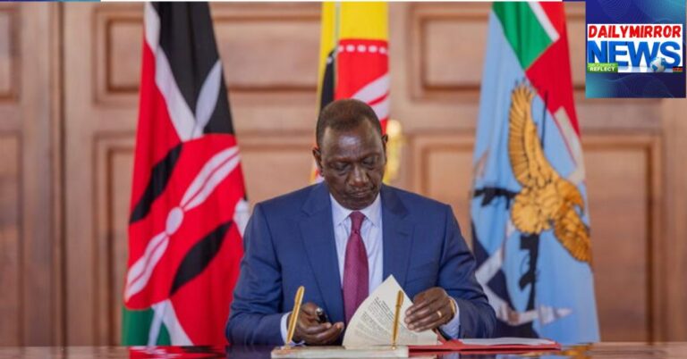 President William Ruto signs the Supplementary Appropriations Bill into Law at State House in Nairobi.