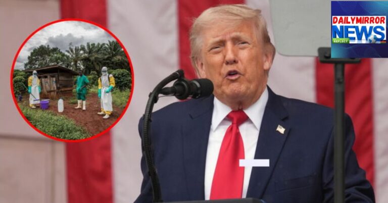Katiba Institute Sues Government Over Proposed Ebola Quarantine Facility in Kenya U.S President Donald Trump and an insert of medical officers in the DRC.