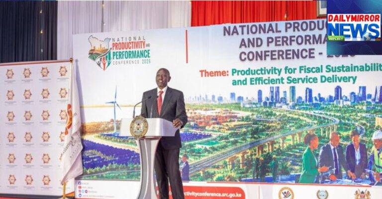 President William Ruto addressing the National Productivity and Performance Conference, Kenya School of Government in Nairobi, June 19, 2026.
