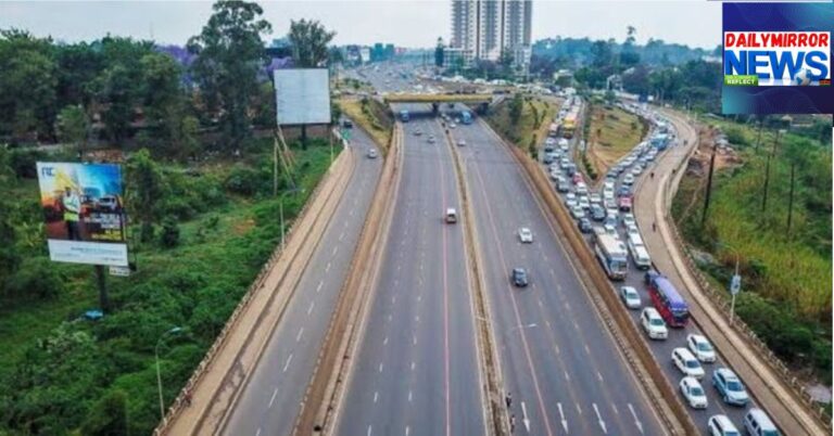 An image of roads closed on Thika Road on August 22, 2025