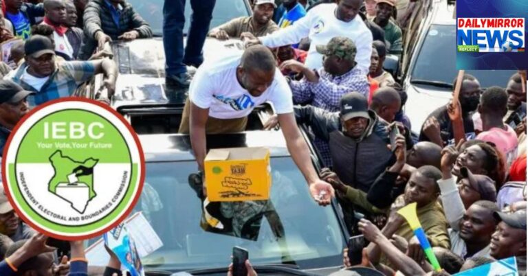 Nairobi Senator Edwin Sifuna receiving contributions from Kenyans at a Linda Mwananchi rally on Sunday, July 26, 2026.